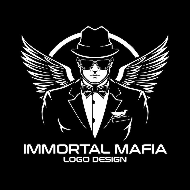 Diseño del logotipo del vector de la mafia inmortal