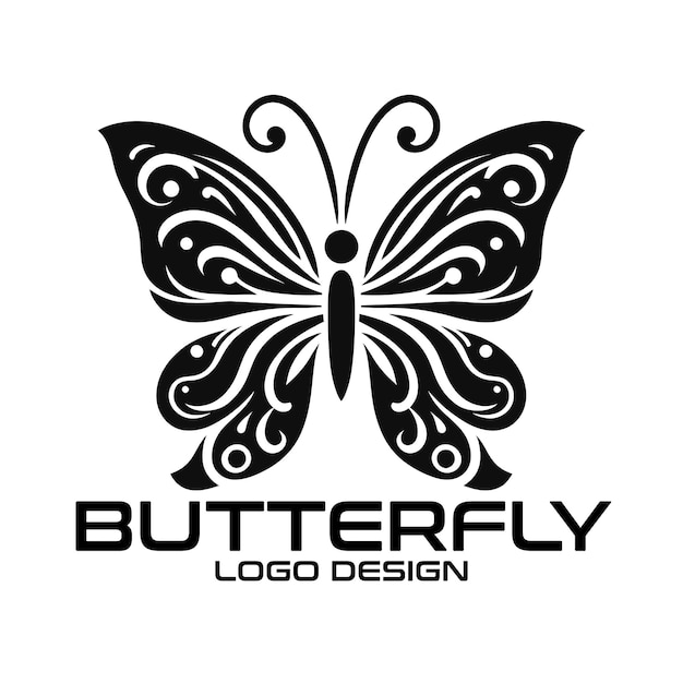Diseño del logotipo del vector mariposa