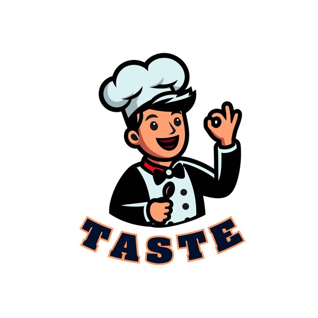 Diseño del logotipo de Vector Master Chef para restaurantes