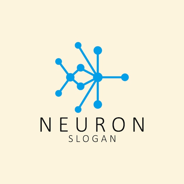 Diseño de logotipo de vector de neurona