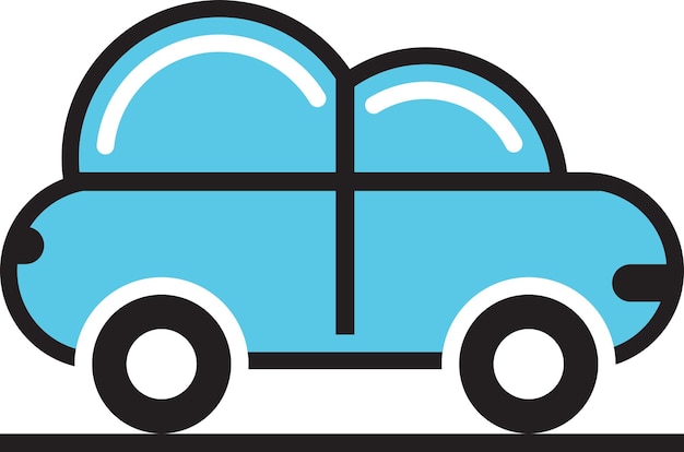 Diseño de logotipo de vector de nube de coche