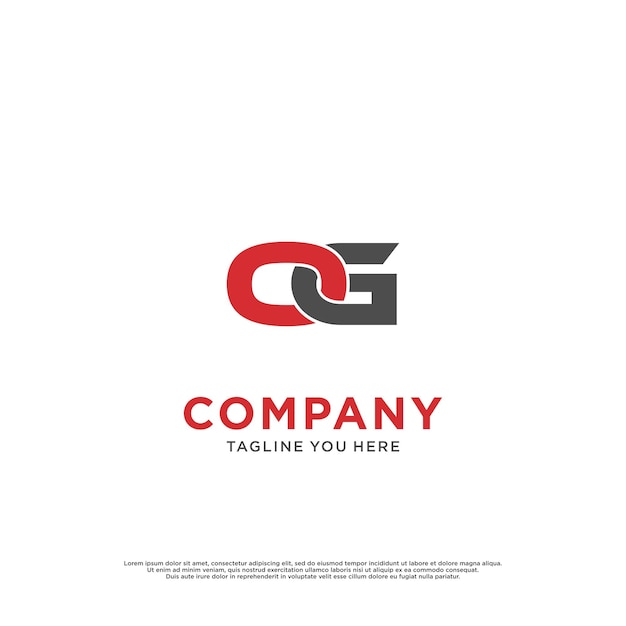 Diseño del logotipo del vector OG
