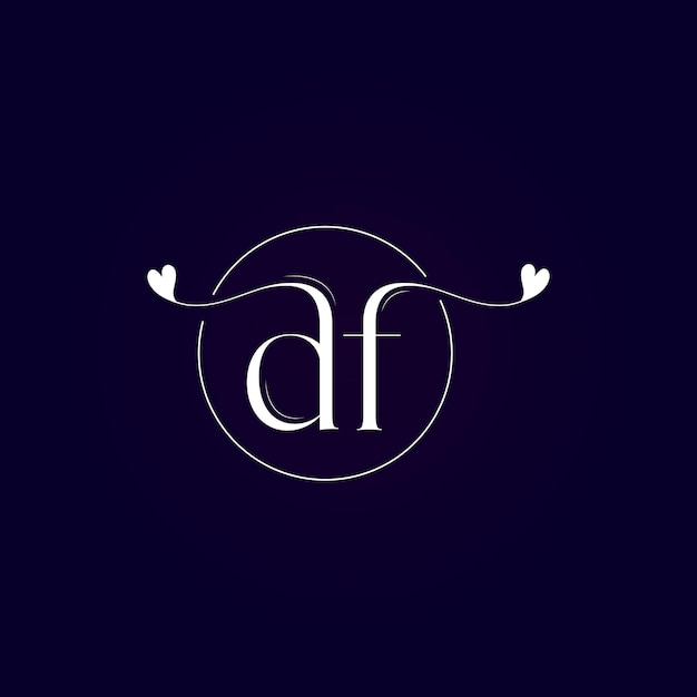 Diseño del logotipo del vector de parejas AF