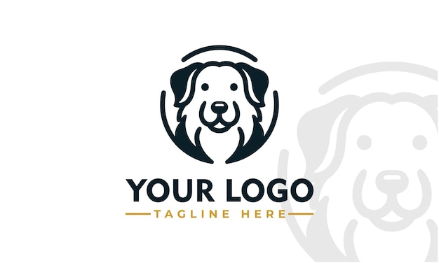 Diseño de logotipo de vector de perro Vector de logotipo de pata vintage para amante de los perros