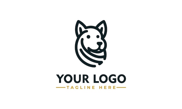 Diseño de logotipo de vector de perro Vector de logotipo de pata vintage para amante de los perros