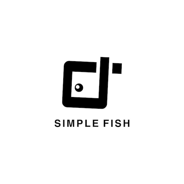 Diseño de logotipo de vector de pescado simple