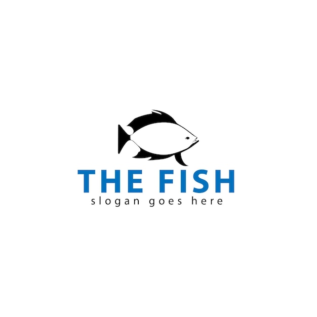 El diseño del logotipo del vector de pescado