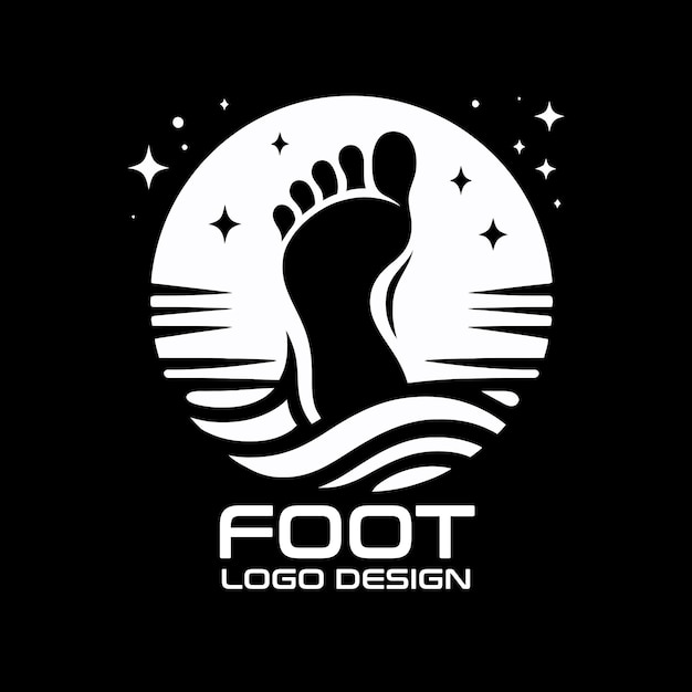Diseño del logotipo del vector del pie