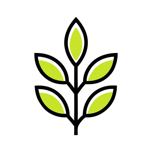 Diseño de logotipo de vector de plantas minimalista