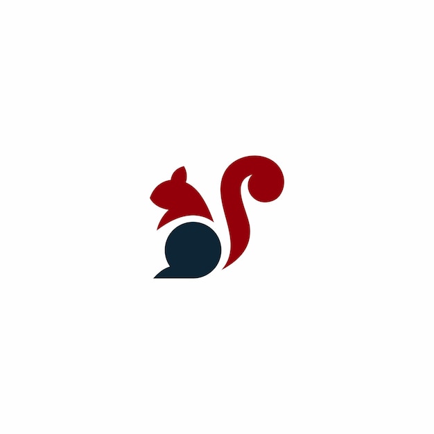diseño de logotipo de vector de plantilla de ardilla