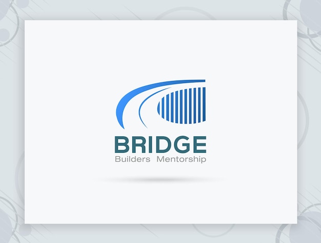 Diseño de logotipo de vector de puente