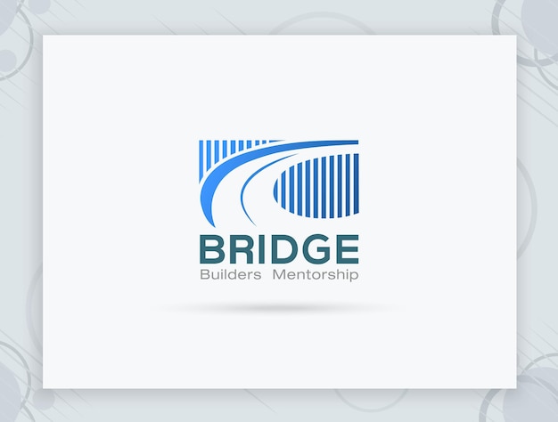 Diseño de logotipo de vector de puente