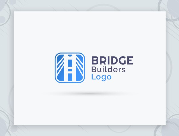 Diseño de logotipo de vector de puente