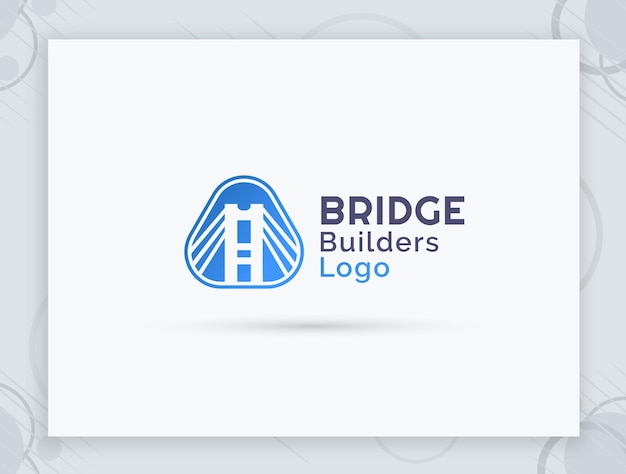Diseño de logotipo de vector de puente