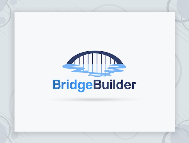 Diseño de logotipo de vector de puente