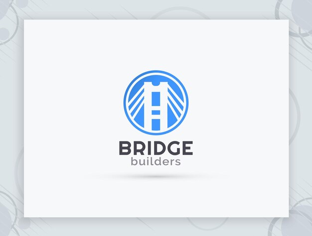 Diseño de logotipo de vector de puente