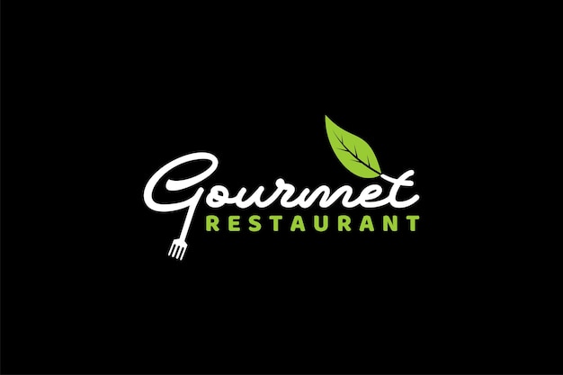 diseño de logotipo de vector de restaurante gourmet