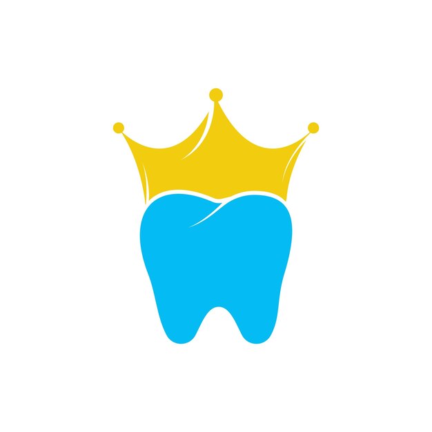 Diseño de logotipo de vector de rey dental