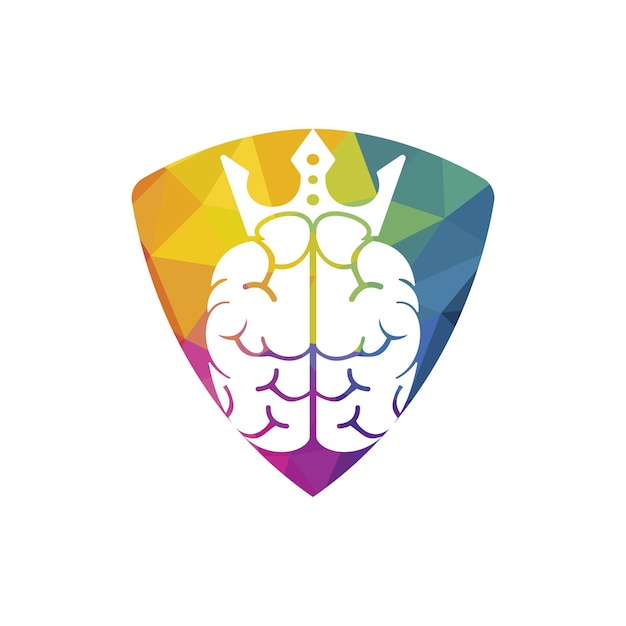 Diseño de logotipo de vector de rey inteligente