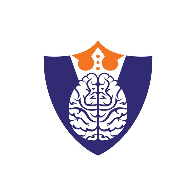Diseño de logotipo de vector de rey inteligente