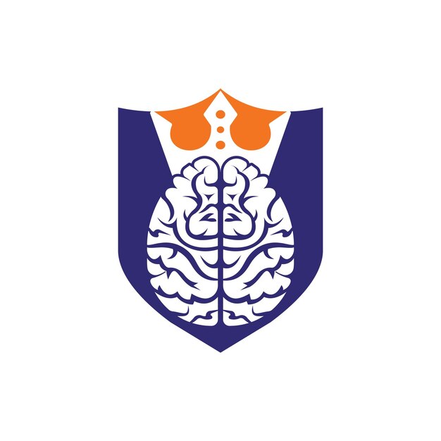 Diseño de logotipo de vector de rey inteligente