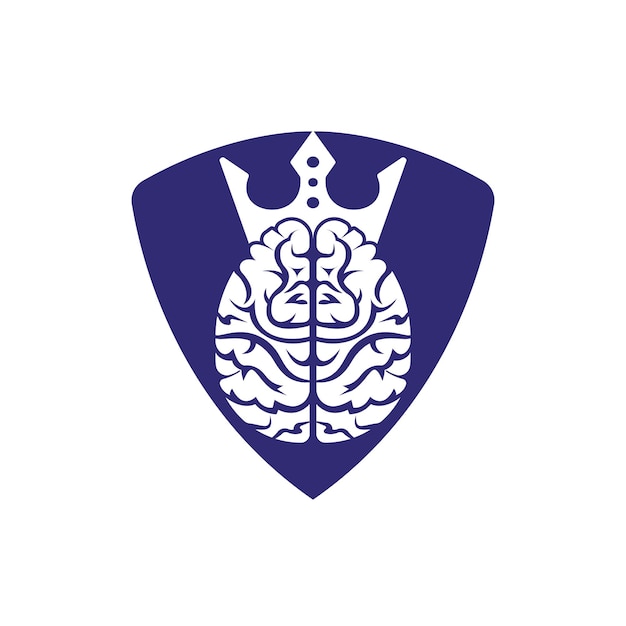 Diseño de logotipo de vector de rey inteligente