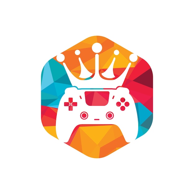 Diseño de logotipo de vector de rey de juego