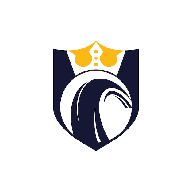 Diseño de logotipo de vector de rey de neumáticos