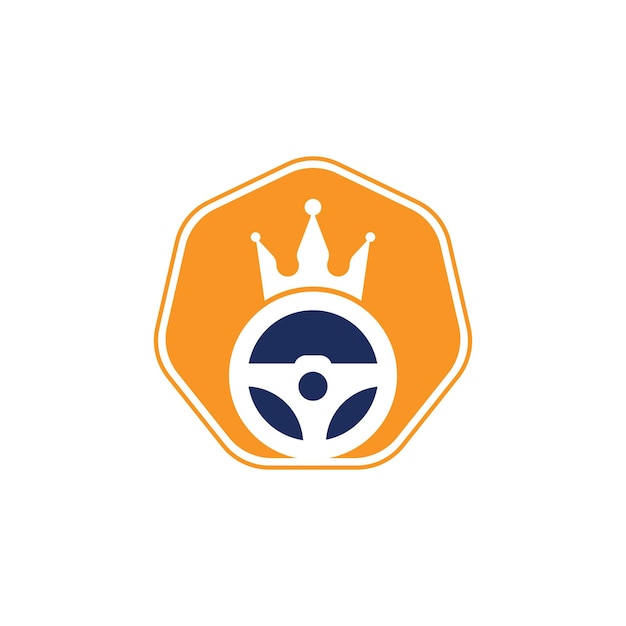 Diseño del logotipo del vector del rey de la unidad Icono de dirección y corona