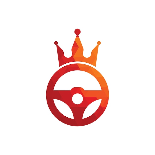Diseño del logotipo del vector del rey de la unidad Icono de dirección y corona