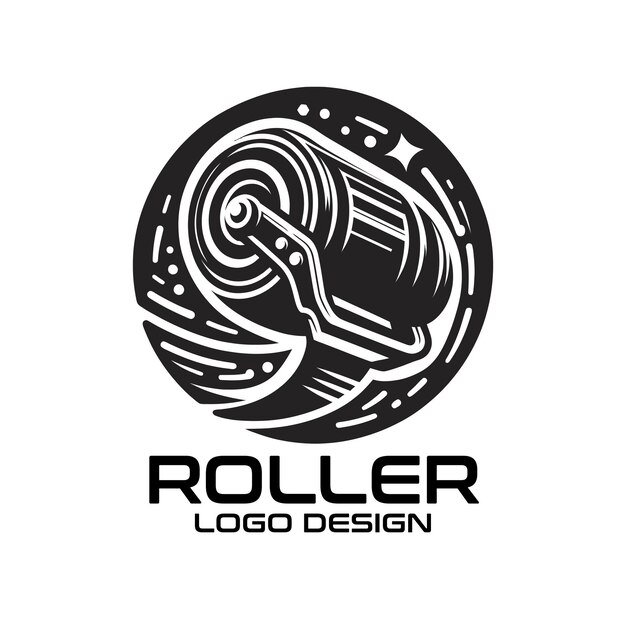 Diseño del logotipo del vector de rodillos