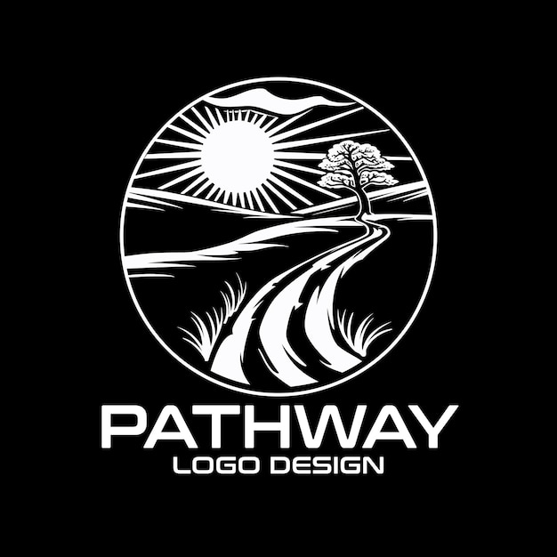 Diseño del logotipo del vector de ruta