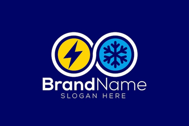 Diseño de logotipo de vector de señal de calor y frío profesional