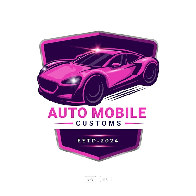 Diseño del logotipo del vector de servicio de automóviles