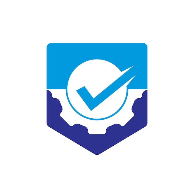 Diseño de logotipo de vector de tecnología de engranajes
