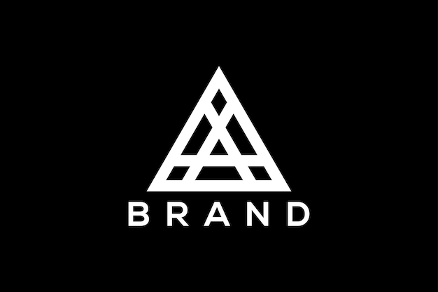 Diseño de logotipo de vector de triángulo mínimo y abstracto