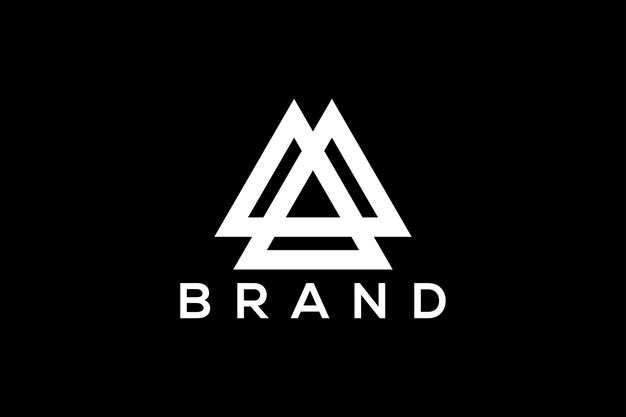 Diseño de logotipo de vector de triángulo mínimo y abstracto