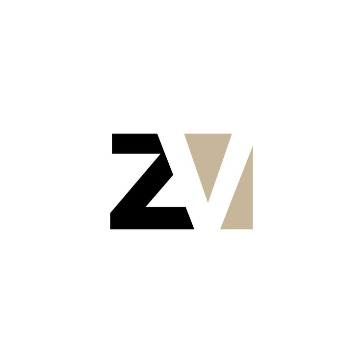 Diseño de logotipo de vector de vector zv diseño de logotipo de letra swoosh zv