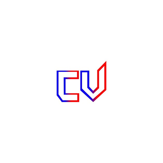 Diseño del logotipo del vector xv