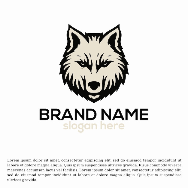 Diseño del logotipo de VectorArctic Apex Dominant Wolf