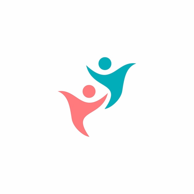 diseño de logotipo vectorial abstracto de la colección de logotipos de personas y familias también logotipo de salud