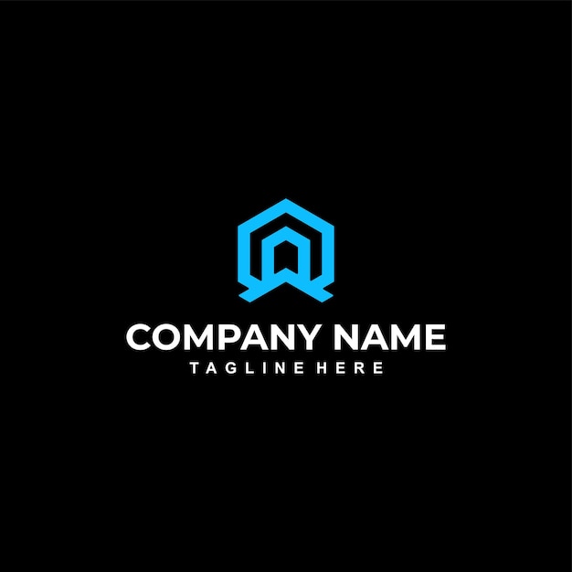 Diseño de logotipo vectorial abstracto geométrico