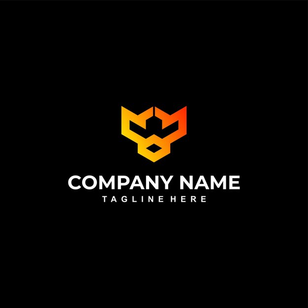 Diseño de logotipo vectorial abstracto geométrico