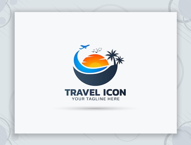 Diseño de logotipo vectorial de agencia de viajes