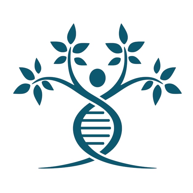 Diseño de logotipo vectorial de árbol de ADN Perfecto para la salud médica web empresarial