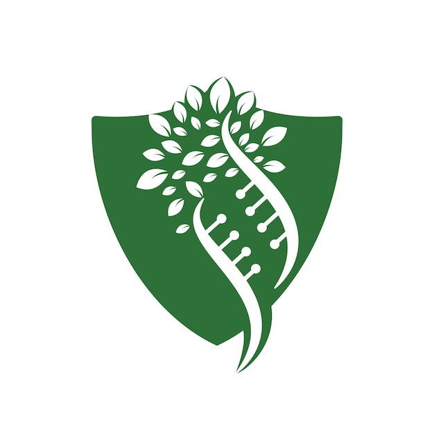 Diseño de logotipo vectorial de árbol de ADN