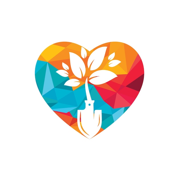 Diseño de logotipo vectorial de árbol de pala