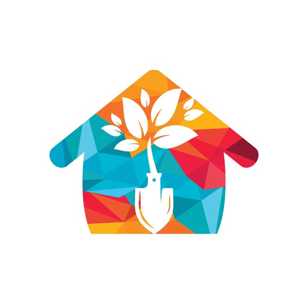 Diseño de logotipo vectorial de árbol de pala