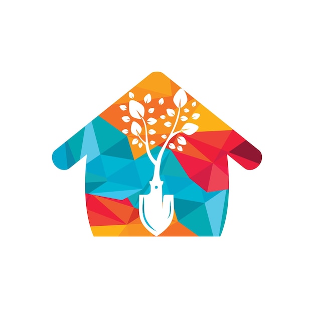Diseño de logotipo vectorial de árbol de pala