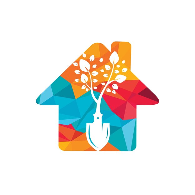 Diseño de logotipo vectorial de árbol de pala
